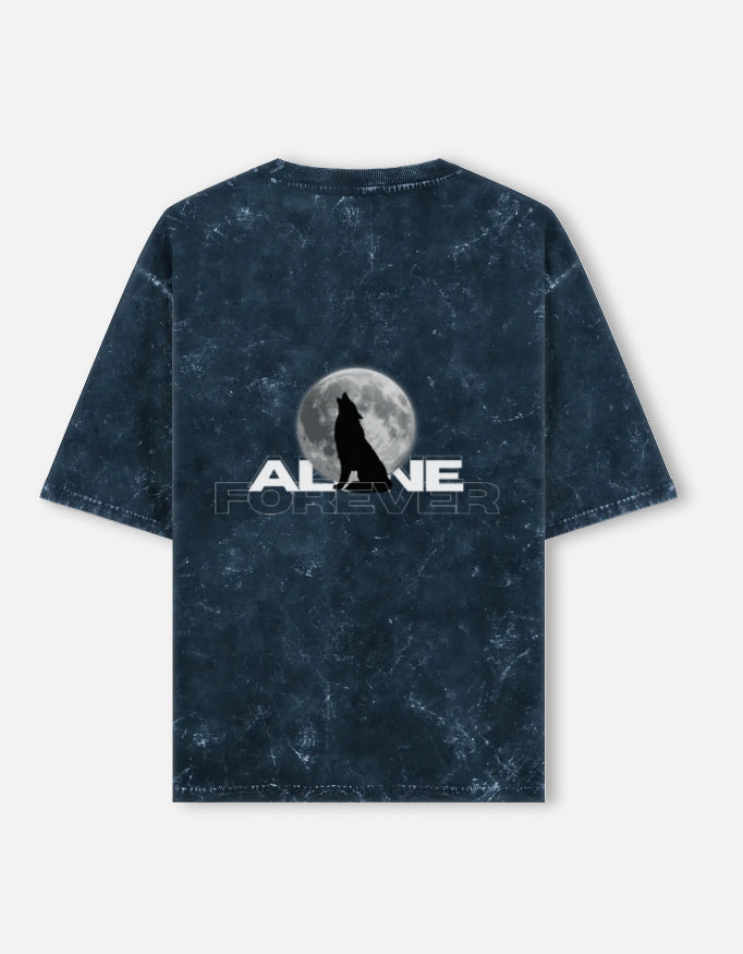 Curse Eclipse Duality Acid-Wash Unisex Oversized Tee