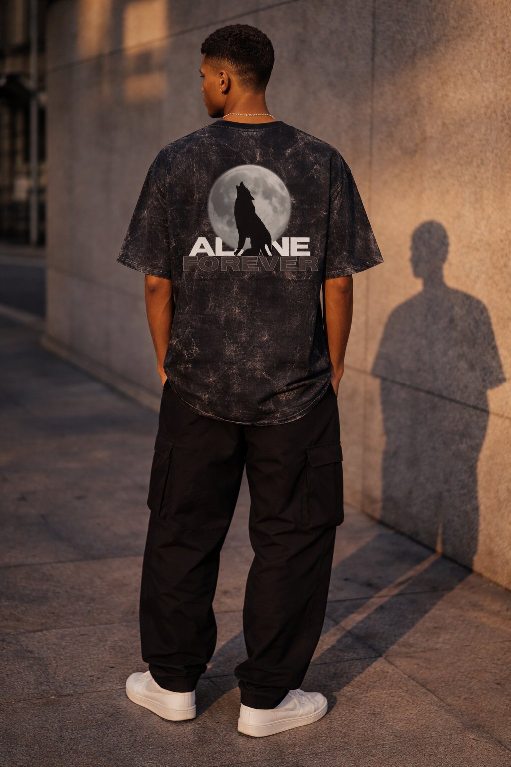 Curse Eclipse Duality Acid-Wash Unisex Oversized Tee