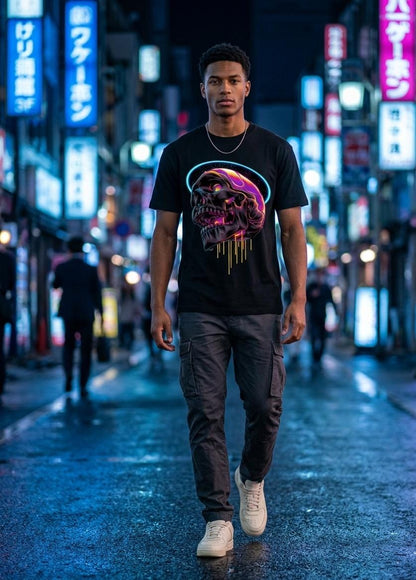 Halo X Neon Skull Unisex Supima T-Shirt