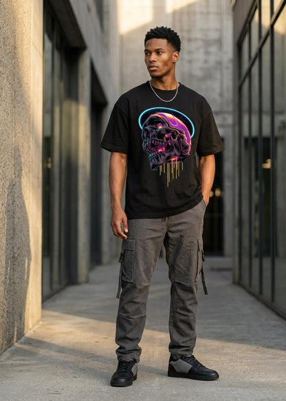 Halo X Neon Skull Unisex Supima T-Shirt